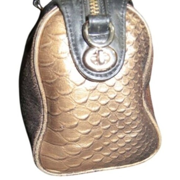 Coach 2015 Mini Rowan Baby Bennett Metallic Gold Python Leather Crossbody - Picture 4 of 12